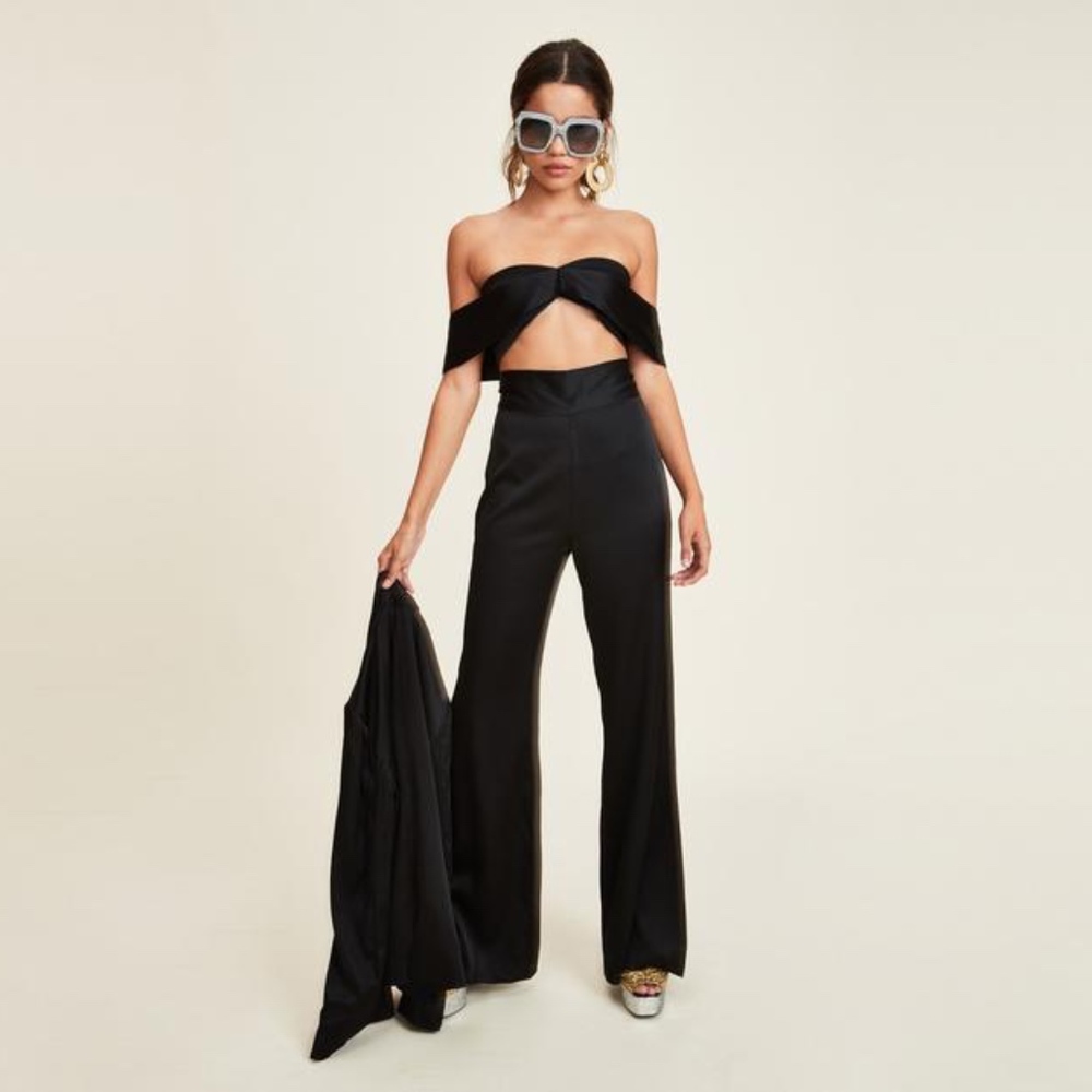 LPA Silk Jumpsuit 99 in black